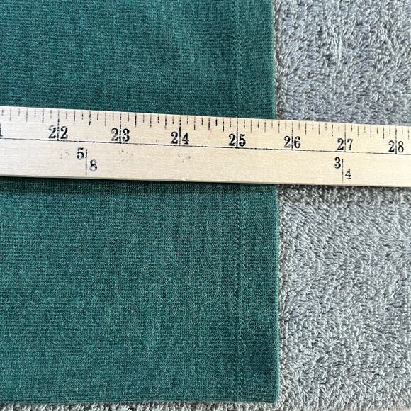 Soft Surroundings Shirt Womens Medium Green‎ Waffle Knit Zip Long Sleeve Artsy - Picture 8 of 9